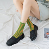 Women New Striped Cute Breathable Pile Socks_Cwms0470