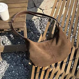 FROSTED SUEDE BAG VINTAGE SHOULDER MESSENGER BAG_CWAB4122