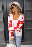 Valentines Day Heart-Shaped Knitted Cardigan