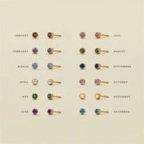 Zodiac Birthstone Zircon Stud Earrings Colorfast_Cwaje5027