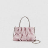 NEW STYLE HIGH END PLEATED RHINESTONE SHOULDER BAG_CWAB3431
