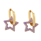 COLORFUL OIL DROP STAR SHAPED EARRINGS_CWAJE1011