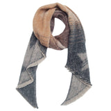 STRIPED FUZZY SHAWL THICK WINTER WRAP FOR WOMEN_CWASC0120