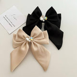 SIMPLE SOLID COLOR HIGH END BOW HAIRPIN_CWAHA1179