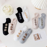 CARTOON BEAR SILICONE ANTI SLIP BOAT SOCKS_CWMS2023