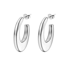 Women Simple Hypoaalergenic Thick Ring Earrings