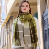 DOPAMINE COLOR MATCHING CASHMERE SCARF WARM_CWASC0220