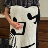 MUSICAL NOTE TWO COLOR KNITTED WARM THROW BLANKET_CWMM2373