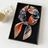 LETTER PRINT SATIN SQUARE SCARF FOR WOMEN_CWASC0810