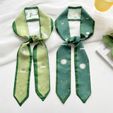 Zodiac Print Skinny Scarf For Hair And Bag Tie_Cwasc0736