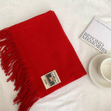 SOLID COLOR FAUX CASHMERE SCARF WINTER WRAP_CWASC2303