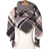PLAID TRIANGLE SCARF FOR FALL WINTER WHOLESALE_CWASC0110