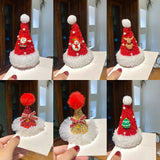 CUTE PLUSH CHRISTMAS PEARL HAT HAIRPIN HEADDRESS_CWAHA3403