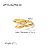 STAINLESS STEEL SNAKE NATURAL STONE RINGS_CWAJE0628