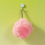 BATH POUF LARGE MASSAGE SCALP BATH BALL WITH COMB_CWMM3354