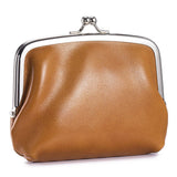 Vintage Leather Coin Wallet Double Clip Pouch_Cuab00386