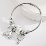 STAINLESS STEEL BRACELET WITH MERMAID TAIL HEART_CWMM8571