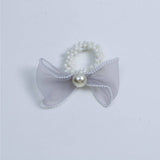 ELEGANT ORGANZA BOW PEARL HAIR TIE FOR WOMEN_CWAHA6885