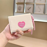 New Velvet Heart Letter Mini 3-Fold Wallet_Cwab06244