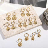 CREATIVE STAINLESS STEEL MIRROR PENDANT EARRINGS_CWMM5723