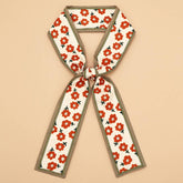 FLORAL LETTER PRINT SCARF HEADBAND BAG STRAP_CWASC0061