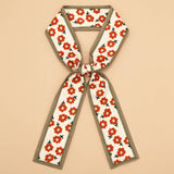 FLORAL LETTER PRINT SCARF HEADBAND BAG STRAP_CWASC0061