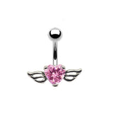 ANGEL WINGS HYPOALLERGENIC BELLY PIERCING RING_CWMM9233