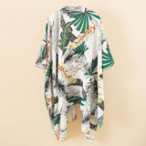 BOHO FLOWER PRINT FRONT OPEN KIMONO FOR SUMMER_CWASC0799