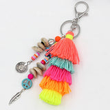 BOHEMIAN STYLE STRING MULTI LAYER TASSEL KEYCHAIN_CWMM3553