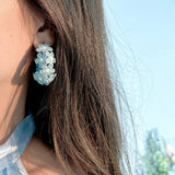 SUMMER EMBROIDERED FLOWER STUD EARRINGS HANDMADE_CWMM6184