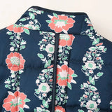 STAND COLLAR FLORAL PRINT LOOSE QUILTED JACKET_CWOJA1560