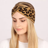 Vintage Warm Leopard Print Knitted Wool Headband