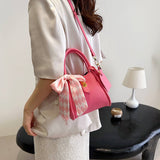 FASHIONABLE SILK SCARF BUCKET BAG_CWAB3333