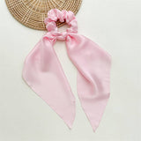 SIMPLE MONOCHROME SOLID PONYTAIL SCARF SCRUNCHIES_CWAHA0346