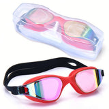 SILICONE ONE PIECE SWIM GOGGLES HD ANTI FOG LENS_CWASG1042