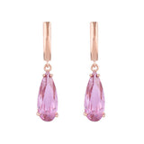 Zircon Jewelry Rose Gold Water Drop Earrings_Cwaje1017