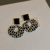 SQUARE IRREGULAR GEOMETRIC EARRINGS_CWASC1325