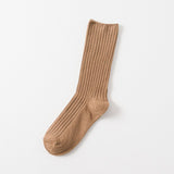 AUTUMN AND WINTER SOLID COLOR MID CALF SOCKS_CWMS0916