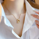 NEW LETTER PENDANT NICHE TEMPERAMENT NECKLACE_CWAJE2063