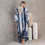 Tie-Dye Beach Cover-Up Cardigan Bikini Sunscreen_Cwmm6299