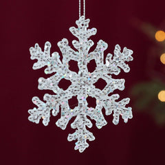Transparent Xmas Tree Snowflake Reindeer Ornament_Cwmm9800