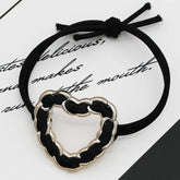 SIMPLE BEADED HAIR TIED WITH RUBBER BANDS HAIR TIE_CWAHA0510