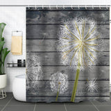 DANDELION FLOWER WATERPROOF SHOWER CURTAIN_CWMM1794