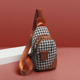 Trendy Plaid One Shoulder Messenger Bag_Cwab2670