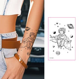 PRINCE BOY ROSE FOX PLANET TATTOO STICKERS_CWMM8267