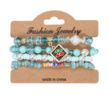 CHERRY BUTTERFLY CHARM LAYERED BRACELET_CWAJE2227