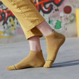 SPRING SOLID COLOR COTTON SOCKS FOR WOMEN_CWMS2043