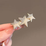 STARFISH FIVE POINTED STAR PEARL DUCKBILL HAIRPIN_CWAHA4660