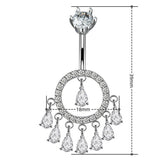 TEARDROP TASSEL NAVEL RING LUXURY PIERCING_CWMM9369