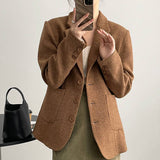 Wool Suit Style Single Breasted Coat